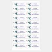 Aangepaste cartoon-tekening van een bij-hummingbir labels (Vel)