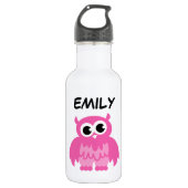 Aangepaste cartoon van schattige roze vogelvogels waterfles  (Voorkant)