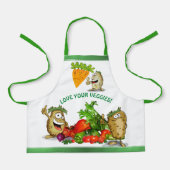 Aangepaste Cartoon Veggies Kinderen Apron Schort (Voorkant)
