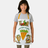 Aangepaste Cartoon Veggies Kinderen Apron Schort (Insitu)
