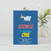 Aangepaste Cartoon voor kinderen met gans Kaart (Staand voorkant)