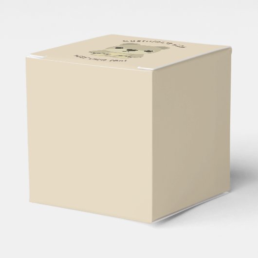 Aangepaste Cartoon voor tekstgeluid Teddy Bear Bedankdoosjes (Voorkant Zijde)