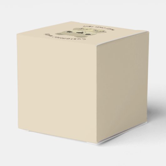 Aangepaste Cartoon voor tekstgeluid Teddy Bear Bedankdoosjes (Achterkant)