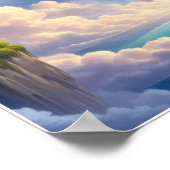 Aangepaste Cascading Waterval Wall Poster (Hoek)