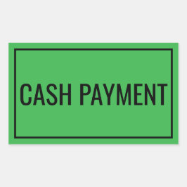 Aangepaste Cash Betaling Tekst Sticker voor Bankge