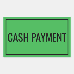 Aangepaste Cash Betaling Tekst Sticker voor Bankge