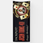 Aangepaste Casino Feest Banner, Vegas Feest Foto Spandoek (Verticaal)