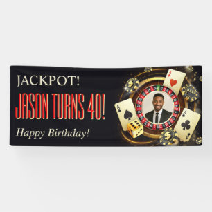 Aangepaste Casino Feest Banner, Vegas Feest Foto Spandoek