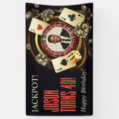 Aangepaste Casino Feest Banner, Vegas Feest Foto Spandoek (Verticaal)