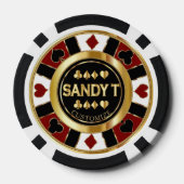 Aangepaste Casino Poker Chip Las Vegas - Rood / Go (Achterkant)