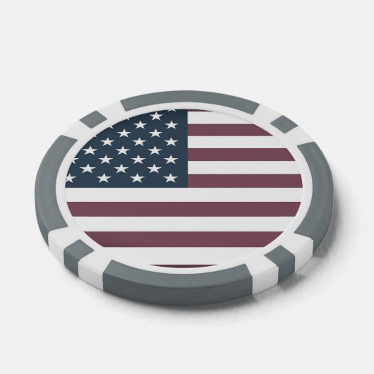 Aangepaste casino poker chips met Amerikaanse vlag (Enkel)