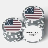 Aangepaste casino poker chips met Amerikaanse vlag (Opstapeling)