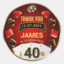 Aangepaste Casino Verjaardagsfeestje Vegas Poker B