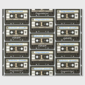 Aangepaste Cassette Mixtape Aangepaste Naam, Geleg Cadeaupapier (Vlak)