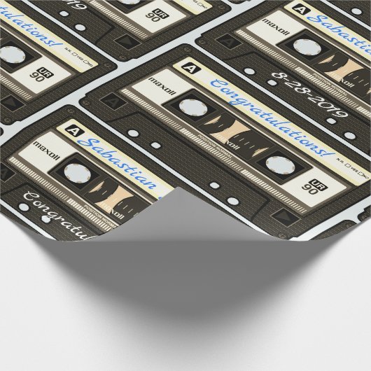 Aangepaste Cassette Mixtape Aangepaste Naam, Geleg Cadeaupapier (Hoek)