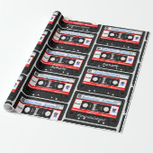 Aangepaste Cassette Mixtape Aangepaste Naam, Geleg Cadeaupapier (Uitgerold)