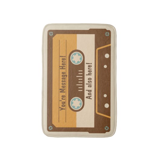 Aangepaste Cassettebandje Bath Mat (Voorkant Verticaal)