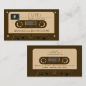 Aangepaste Cassettebandje DJ-Visitekaartjes Visitekaartje (Voorkant / Achterkant)