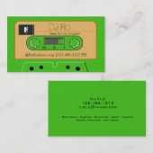 Aangepaste Cassettebandje DJ-Visitekaartjes Visitekaartje (Voorkant / Achterkant)