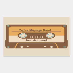 Aangepaste Cassettebandje sticker