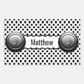 Aangepaste cassettespeler rechthoekige sticker (Voorkant)