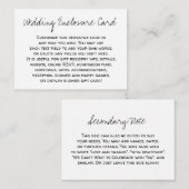 Aangepaste, Casual DIY Black & White Weddenschap Informatiekaartje (Voorkant / Achterkant)