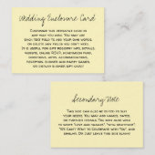 Aangepaste, Casual DIY veelzijdige lichte gele bru Informatiekaartje (Voorkant / Achterkant)