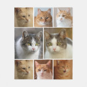 Aangepaste Cat 8-foto gepersonaliseerd Fleece Deken (Voorkant)