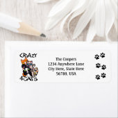 Aangepaste Cat Art retour adreslabels Etiket (Insitu)