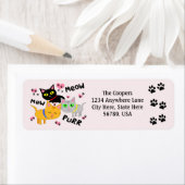 Aangepaste Cat Art retour adreslabels Etiket (Insitu)