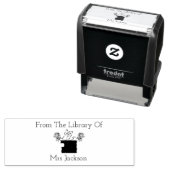 Aangepaste CAT Boek Stamp Monogram Boek Stamper Zelfinktende Stempel (In situ)