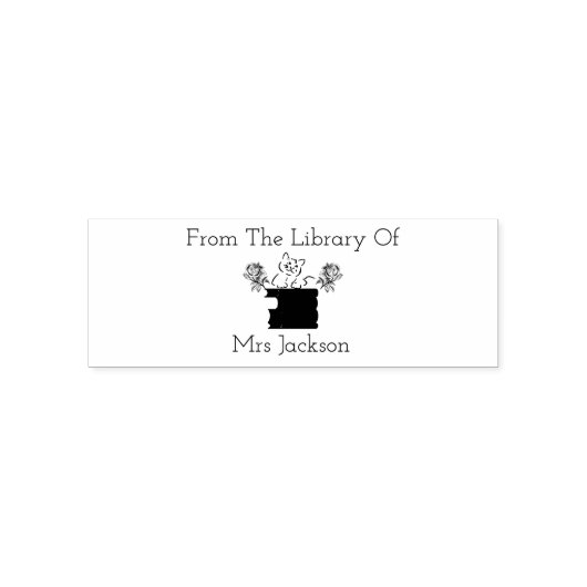 Aangepaste CAT Boek Stamp Monogram Boek Stamper Zelfinktende Stempel (Design)