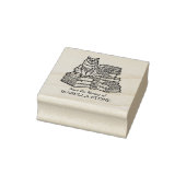 Aangepaste Cat Bookplate Rubberstempel (Stempel)