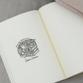 Aangepaste  Cat Bookplate Rubberstempel