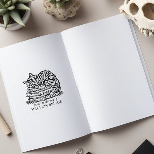 Aangepaste Cat Bookplate Rubberstempel
