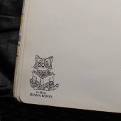 Aangepaste  Cat Ex Libris Rubberstempel