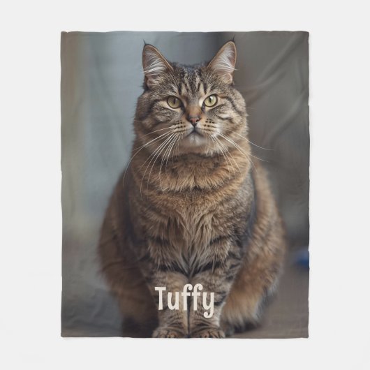 Aangepaste Cat Fleece Deken Huisdier Ouder Gift Id (Voorkant)