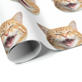 Aangepaste Cat Foto Gepersonaliseerde Gift Wrap Cadeaupapier (Rol Hoek)