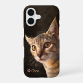 Aangepaste Cat Kitten Huisdier Hond Foto Sjabloon iPhone 16 Hoesje (Achterkant)