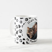 Aangepaste Cat Lover Mok met foto en naam (Voorkant links)
