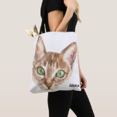 Aangepaste Cat Mama Fototas, Gepersonaliseerde Kat Tote Bag (Dichtbij)