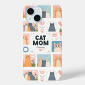 Aangepaste "Cat Mom" iPhone Case (Achterkant)