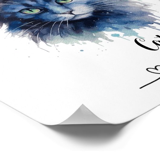 Aangepaste Cat Pet Wall Art Poster (Hoek)