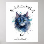 Aangepaste Cat Pet Wall Art Poster (Voorkant)