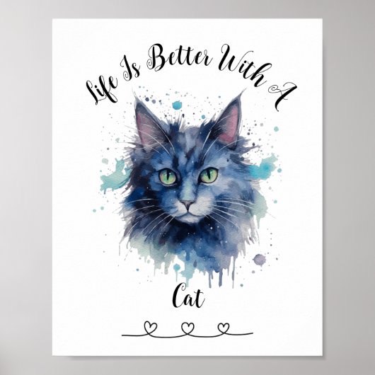 Aangepaste Cat Pet Wall Art Poster (Voorkant)