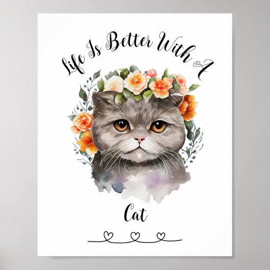 Aangepaste Cat Pet Wall Art Poster (Voorkant)