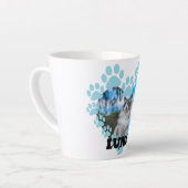 Aangepaste Cat Photo Latte Mok met naam (Linkerhoek)