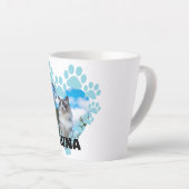 Aangepaste Cat Photo Latte Mok met naam (Rechterhoek)