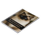 Aangepaste Cat Photo Notitieboek met naam Cat Love (Linkerzijde)