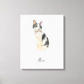 Aangepaste Cat Portrait Waterverf Canvas Afdruk (Voorkant)
